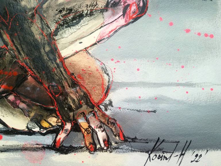 Original Expressionism Nude Drawing by Nevena Kostic