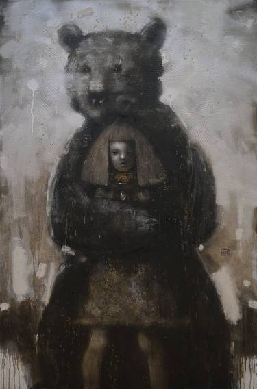 Girl and bear. thumb