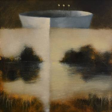 Original Surrealism Landscape Painting by Eduard Zentsik