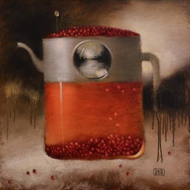 Original Surrealism Landscape Painting by Eduard Zentsik