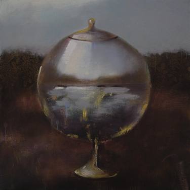 Original Symbolism Landscape Painting by Eduard Zentsik