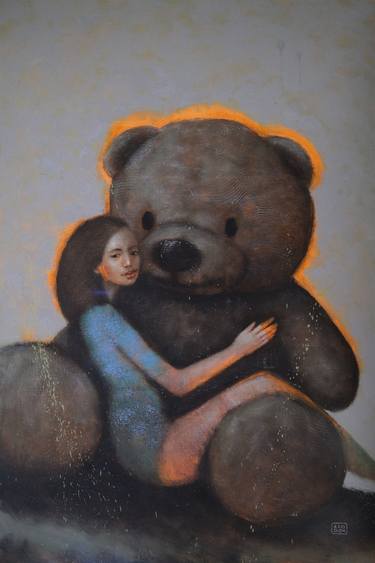 Original Symbolism People Painting by Eduard Zentsik