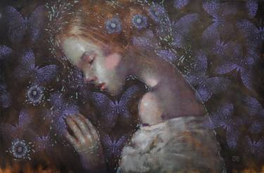 Original Symbolism People Painting by Eduard Zentsik