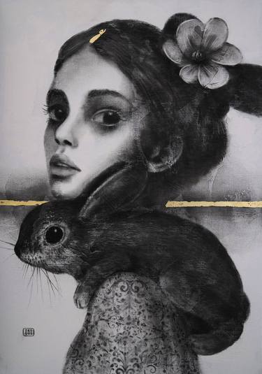 Original Symbolism People Painting by Eduard Zentsik