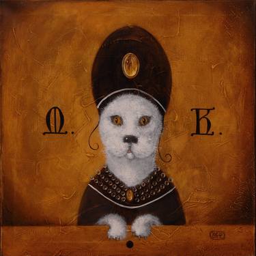 Print of Fine Art Cats Paintings by Eduard Zentsik