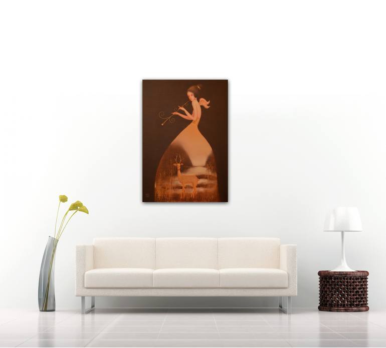 Original Art Deco Erotic Painting by Eduard Zentsik