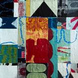 Urban Quilt, Abstract, Mixed Media Painting, 24