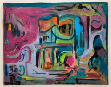 Original Abstract Science/Technology Paintings by Marc Aaron Hyman