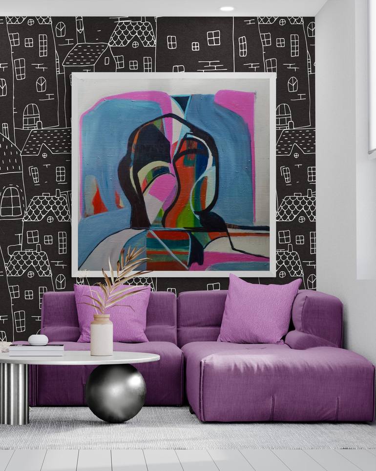 Original Cubism Abstract Painting by Marc Aaron Hyman