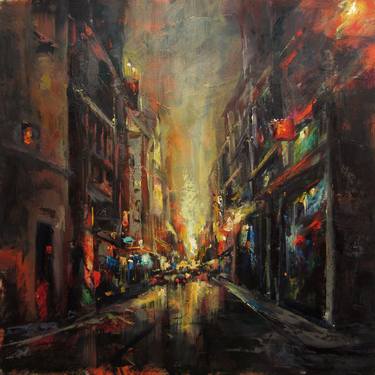 Print of Expressionism Cities Paintings by Jose Moran Vazquez