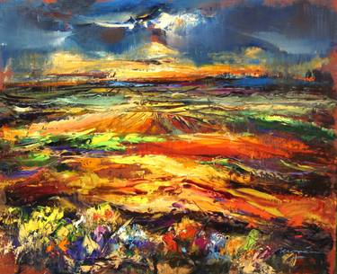 Original Abstract Expressionism Landscape Paintings by Jose Moran Vazquez