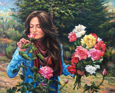 Original Impressionism Portrait Paintings by Jose Moran Vazquez