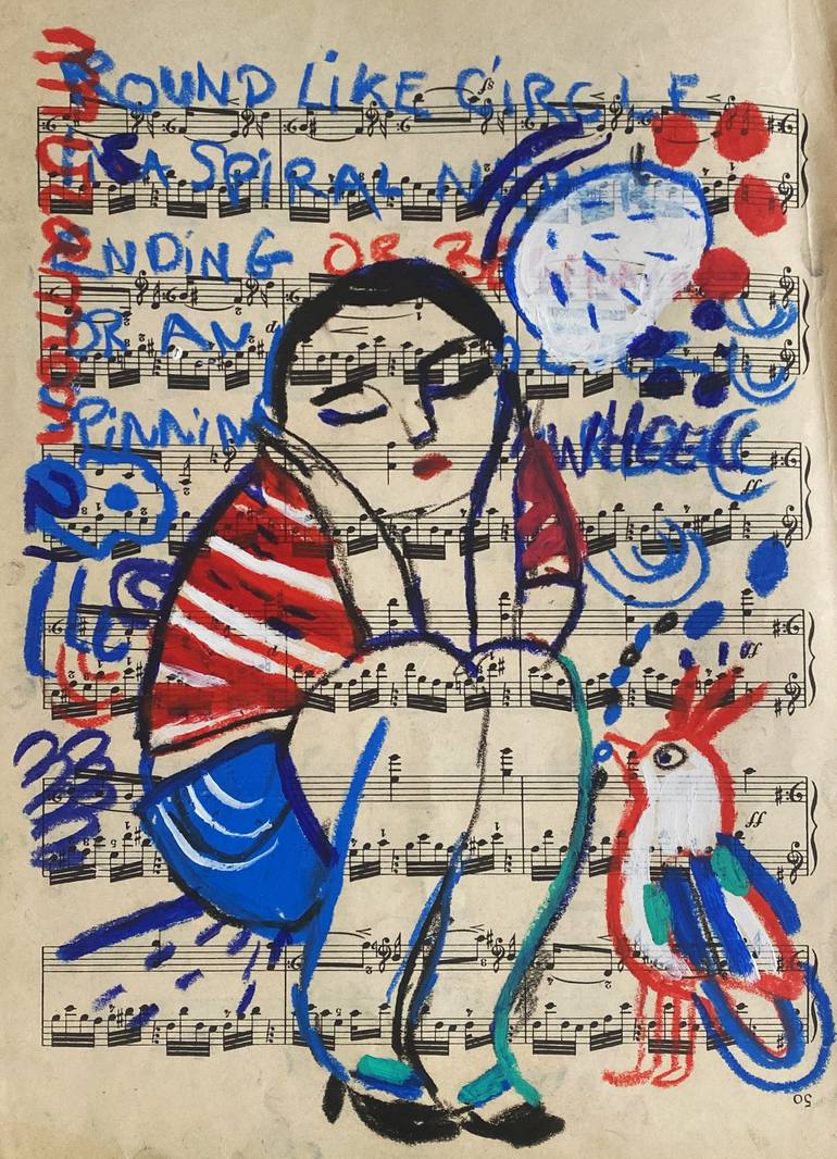 Original Figurative Women Drawings by Alice De Miramon