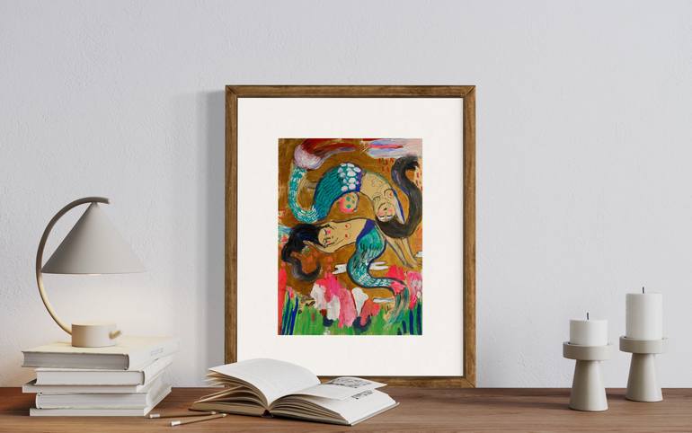 Original Fauvism Women Painting by Alice De Miramon