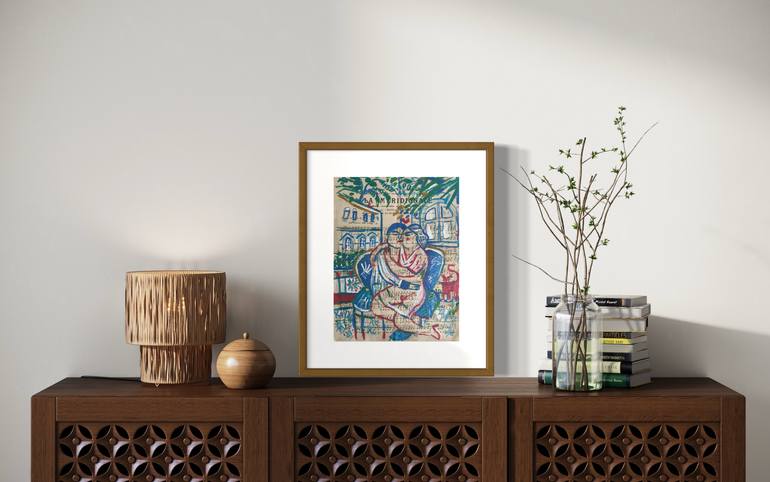 Original Figurative Love Drawing by Alice De Miramon