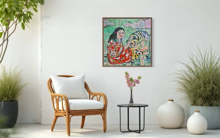 Original Figurative Women Painting by Alice De Miramon