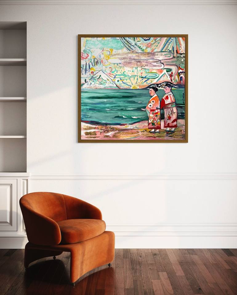 Original Figurative Love Painting by Alice De Miramon