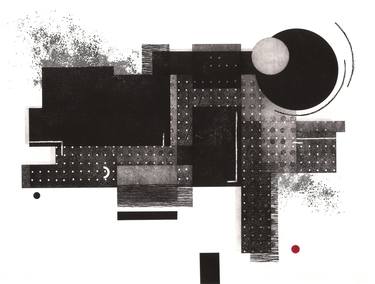 Original Abstract Geometric Printmaking by Żaneta Rzepa