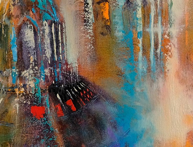 Original Abstract Cities Painting by Annette Schmucker