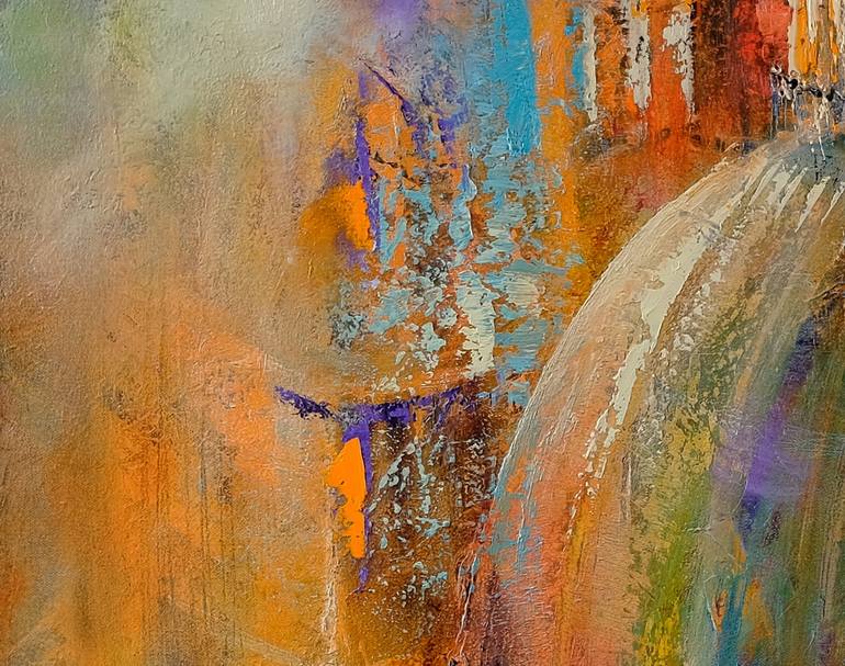 Original Abstract Cities Painting by Annette Schmucker