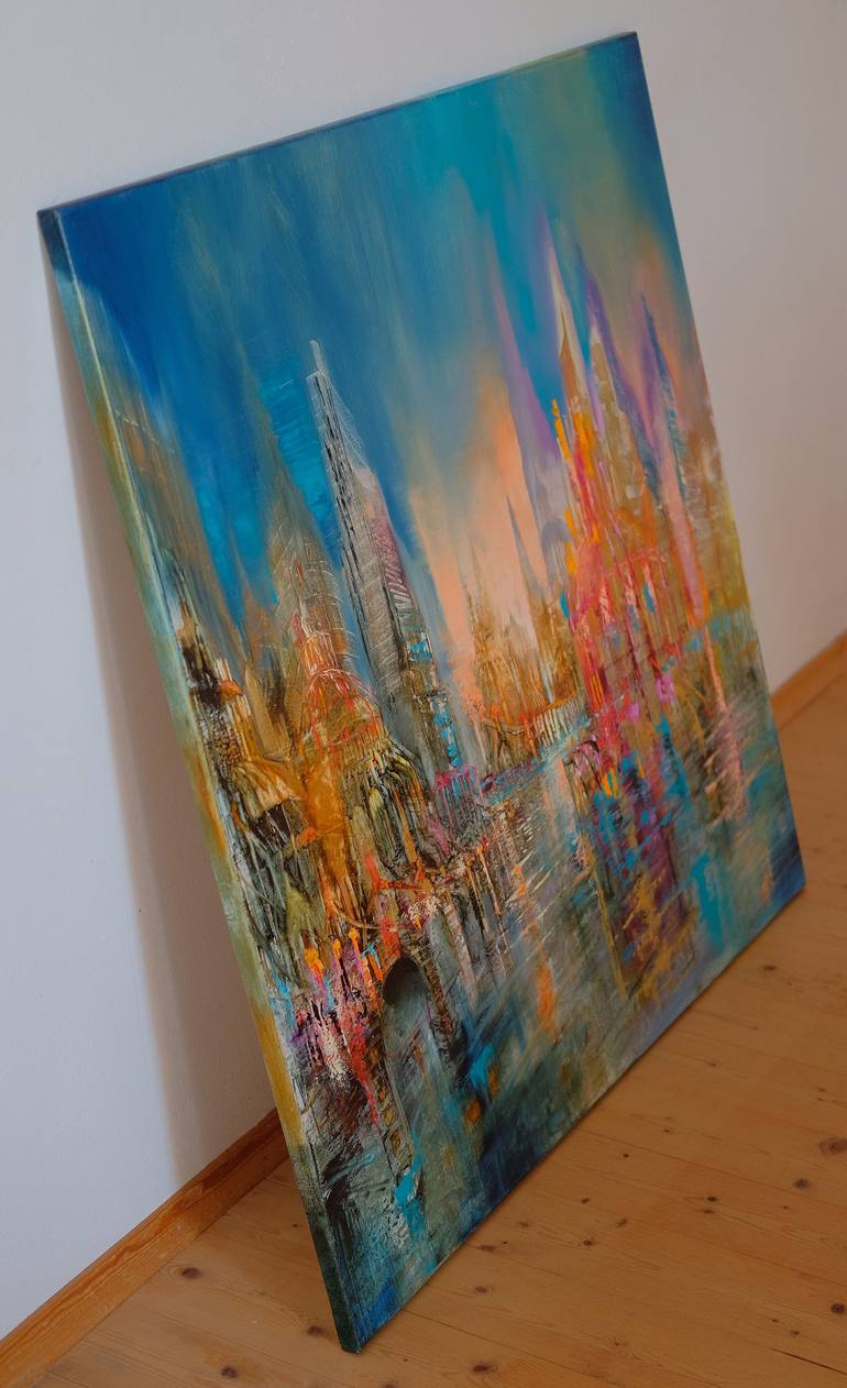 Original Cities Painting by Annette Schmucker