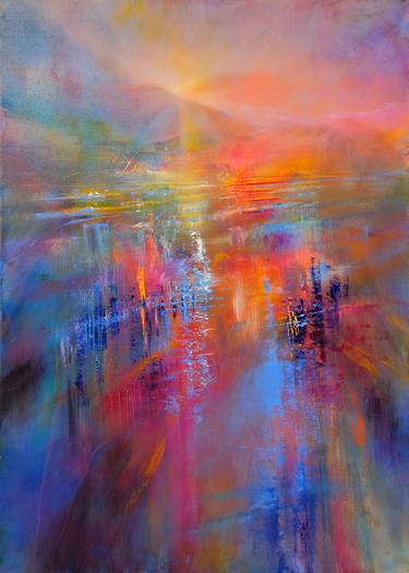Original Abstract Expressionism Landscape Painting by Annette Schmucker