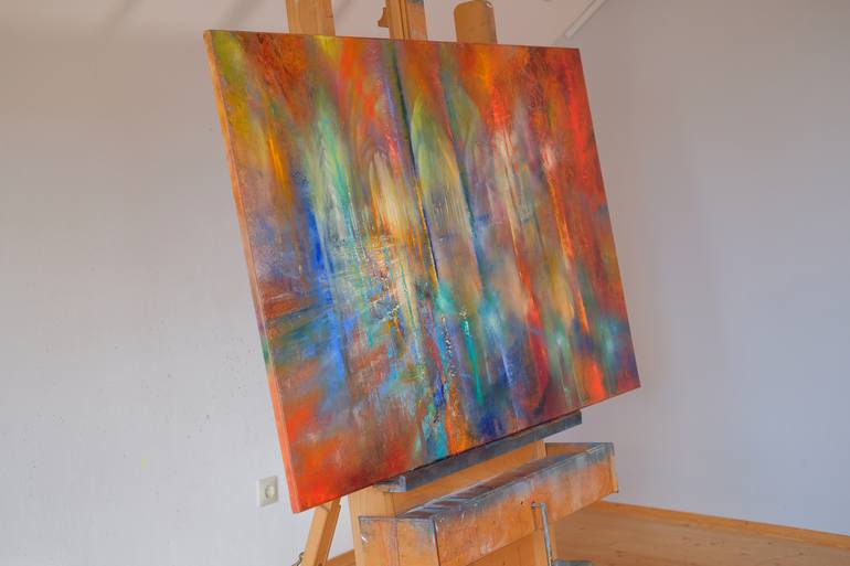 Original Abstract Expressionism Architecture Painting by Annette Schmucker