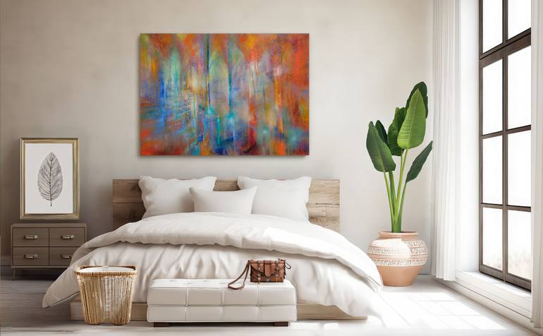 Original Abstract Expressionism Architecture Painting by Annette Schmucker