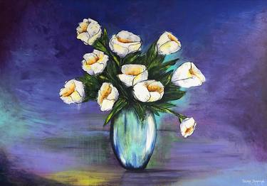 Print of Floral Paintings by Thelma Zambrano