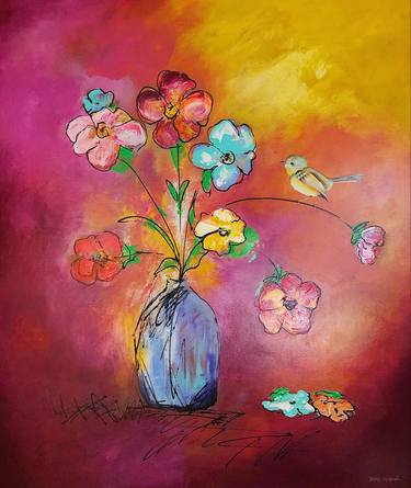 Original Floral Paintings by Thelma Zambrano