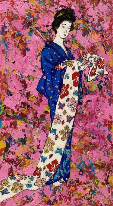 Woman in Summer Kimono thumb