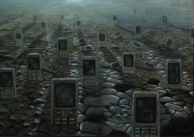 Original Surrealism Technology Painting by MK Anisko