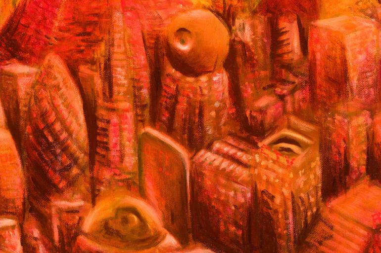 Original Fine Art Cities Painting by MK Anisko