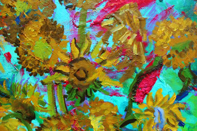 Original Abstract Floral Painting by MK Anisko