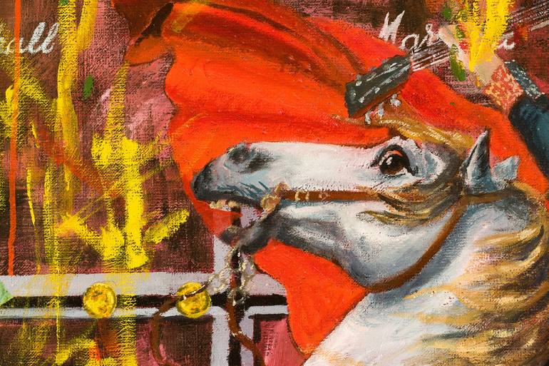 Original Pop Art Horse Painting by MK Anisko