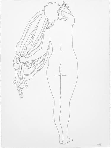 Original Nude Drawing by Jay Worth Allen