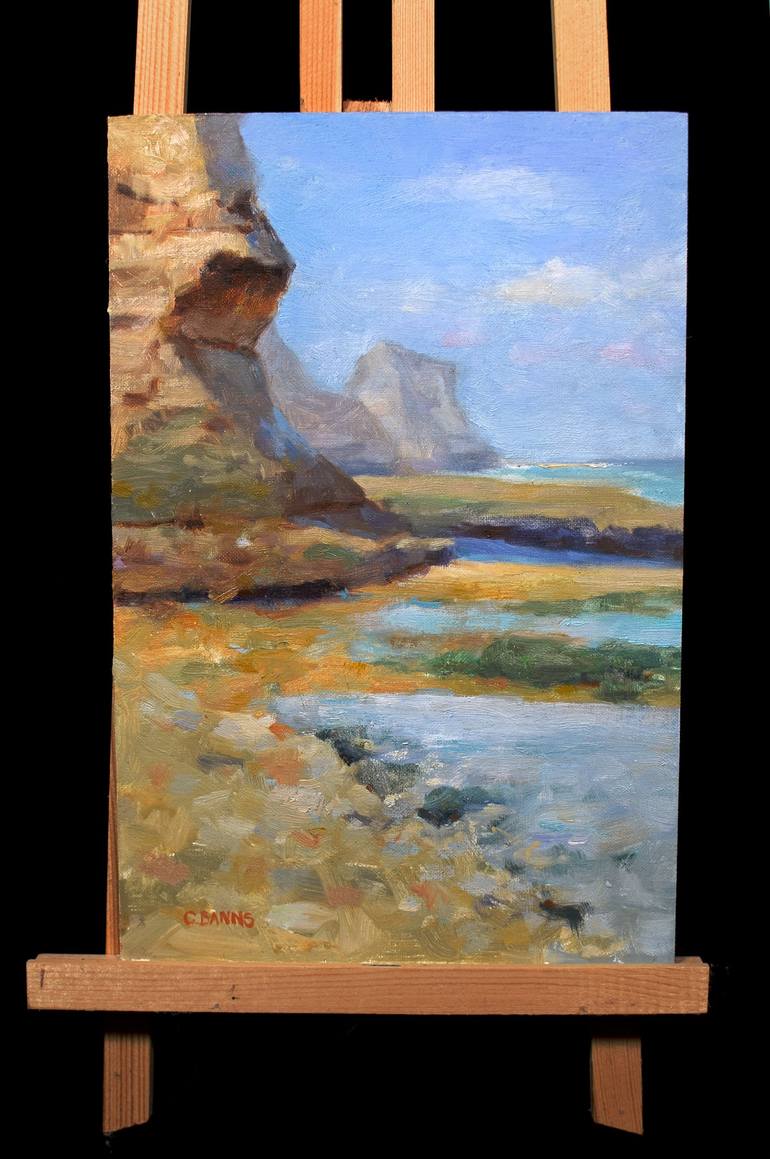 Original Impressionism Seascape Painting by Gav Banns