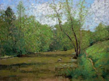 Calke Abbey England, Impressionist Duck Pond thumb