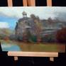 On easel