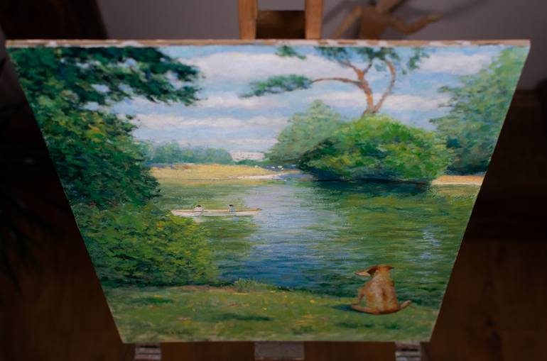 Original Impressionism Outer Space Painting by Gavin Banns