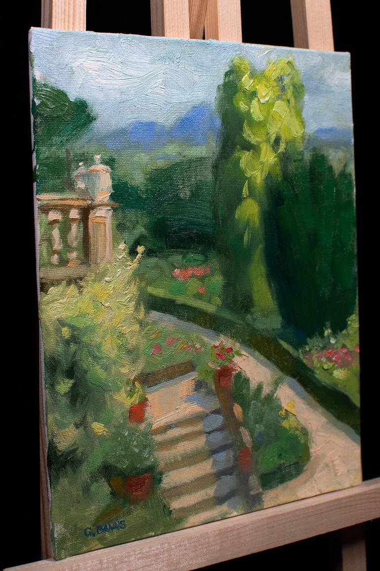 Original Realism Garden Painting by Gav Banns