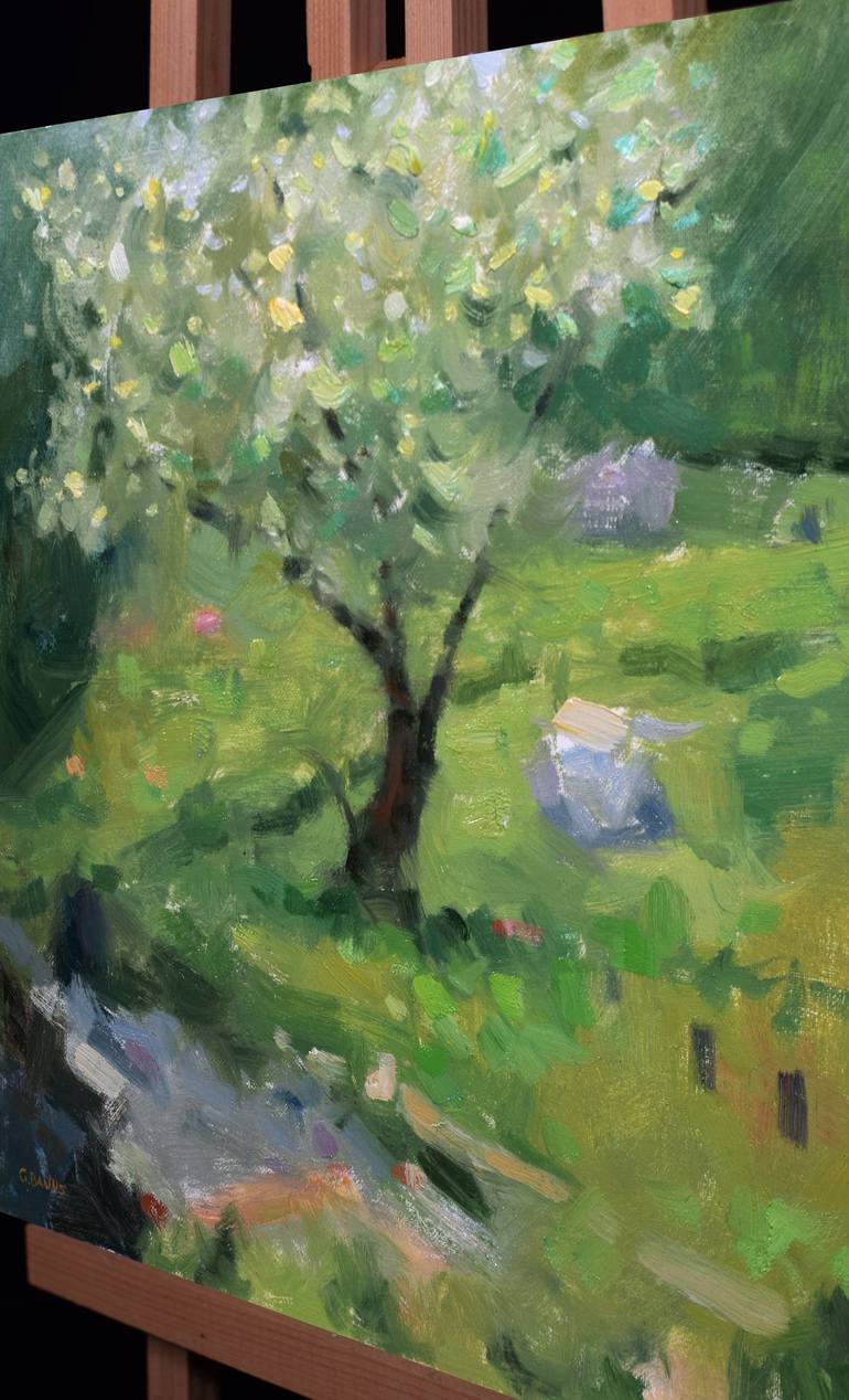 Original Impressionism Tree Painting by Gav Banns