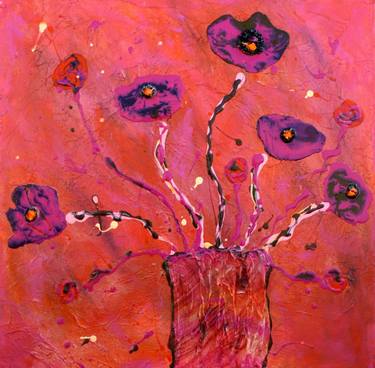 Original Abstract Floral Paintings by Victoria Johns