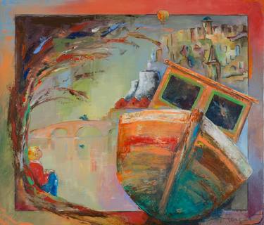 Original Surrealism Boat Paintings by Thierry Merget