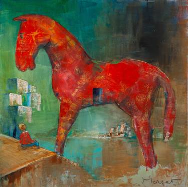 Saatchi Art Artist Thierry Merget; Painting, “Le cheval de Troie 2” #art