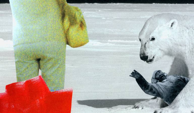 Original Abstract Expressionism Animal Collage by Patrik Šíma