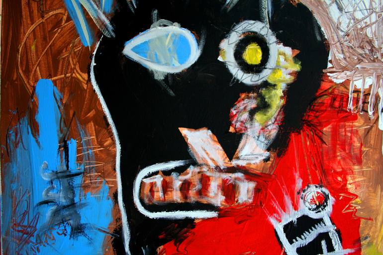 Original Abstract Expressionism Men Painting by Patrik Šíma