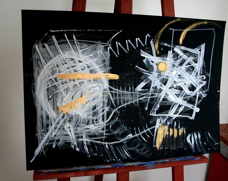 Original Abstract Expressionism Abstract Painting by Patrik Šíma