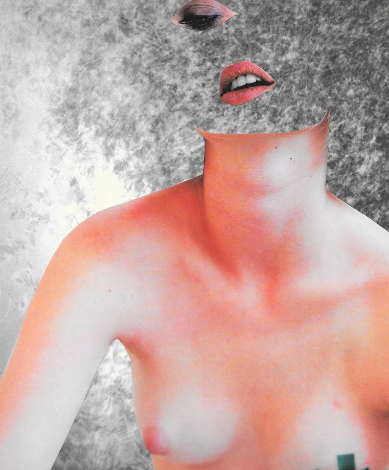 Original Abstract Expressionism Nude Collage by Patrik Šíma