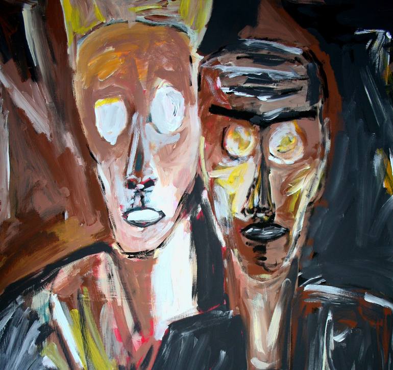 Original Abstract Expressionism Portrait Painting by Patrik Šíma